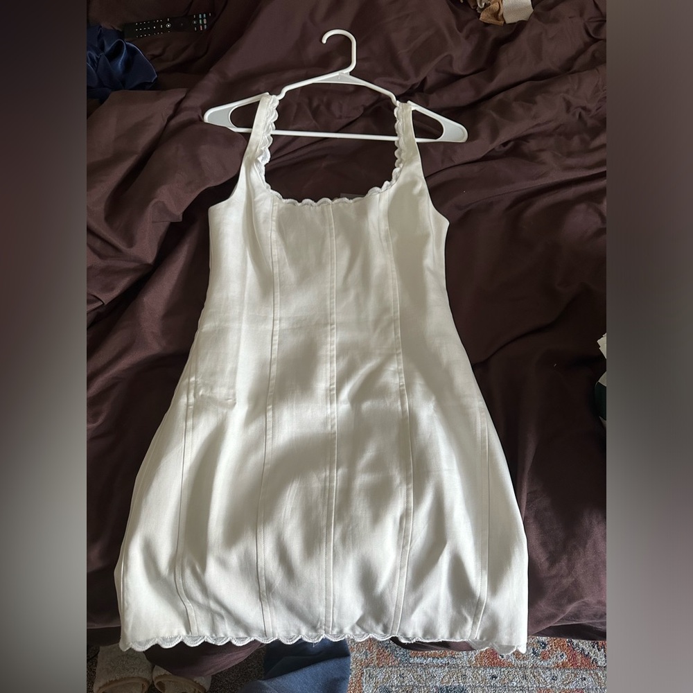 meshki cute mini white dress